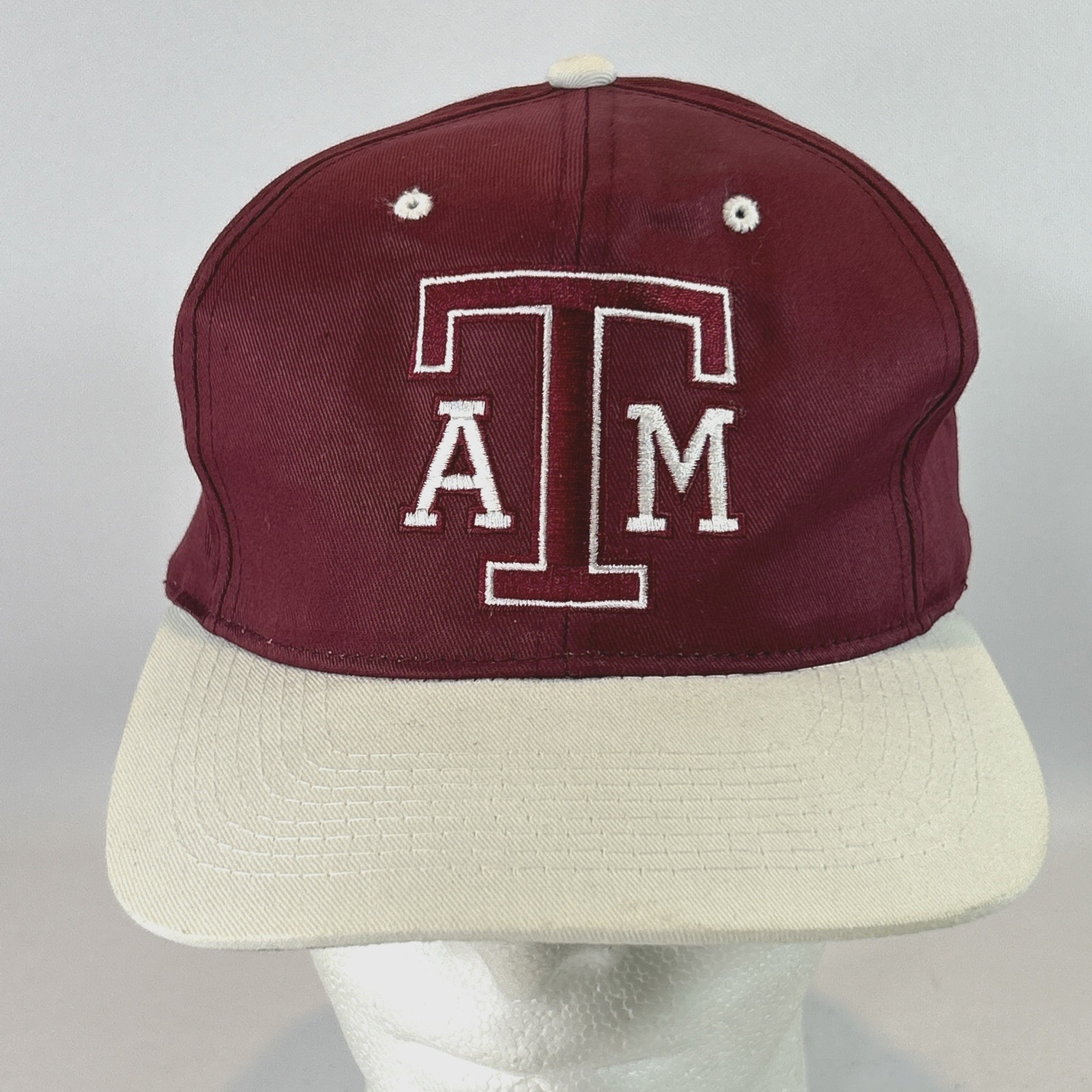 Vintage Texas A&M Aggies Hat Cap Snap Back Red Embroidered Football 00s Y2k